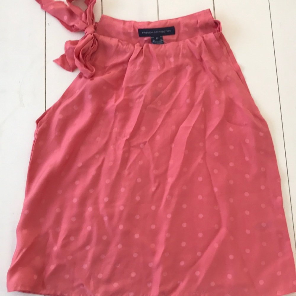 FRENCH CONNECTION BOW HALTER TOP